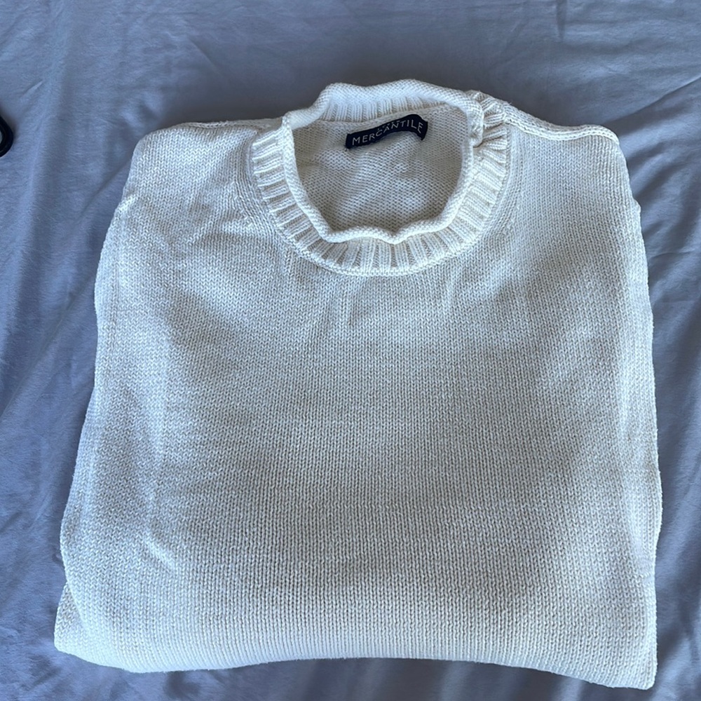 J crew Mercantile, cream sweater, size M , 100% cotton